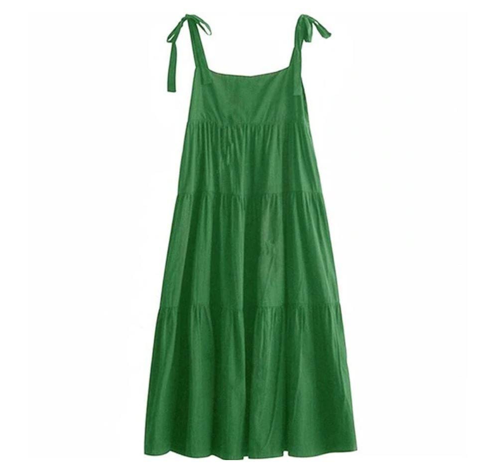 Buddha Trends overall dress Green / M Belle et Coquette Plus Size Overall Dress