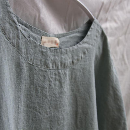 Buddha Trends Oversized Casual Linen Shirt | Lotus