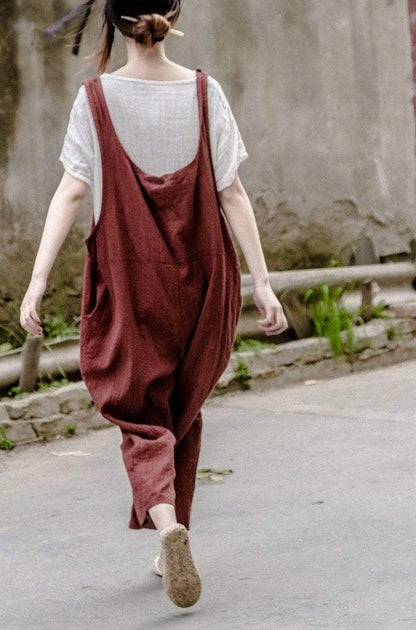 Oversized Linen Overall | Lotus