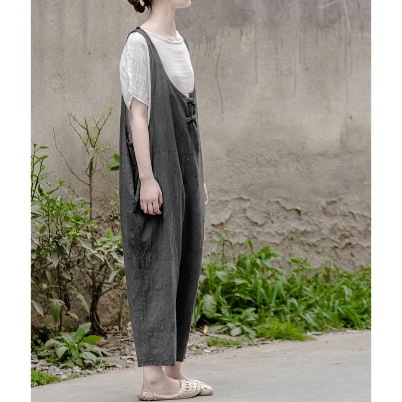 Buddha Trends Oversized Linen Overall | Lotus