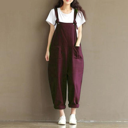 Buddha Trends Red / S Plus Size 90s Overalls for women