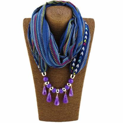 Buddha Trends Scarf 2 Tribal Beaded Scarf Necklace
