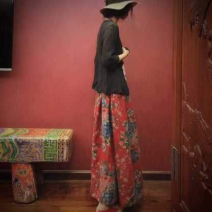 Floral Vintage Maxi Skirt | Hippie