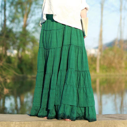 Buddha Trends Skirts green / One Size Peaceful Heart Maxi Skirt
