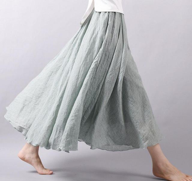 Buddha Trends Skirts Light Green / M Flowy and Free Chiffon Maxi Skirt