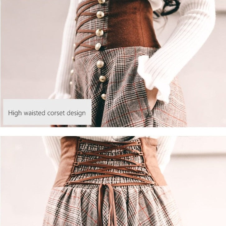 Literary Cinched High Waist Skirt + Top Set
