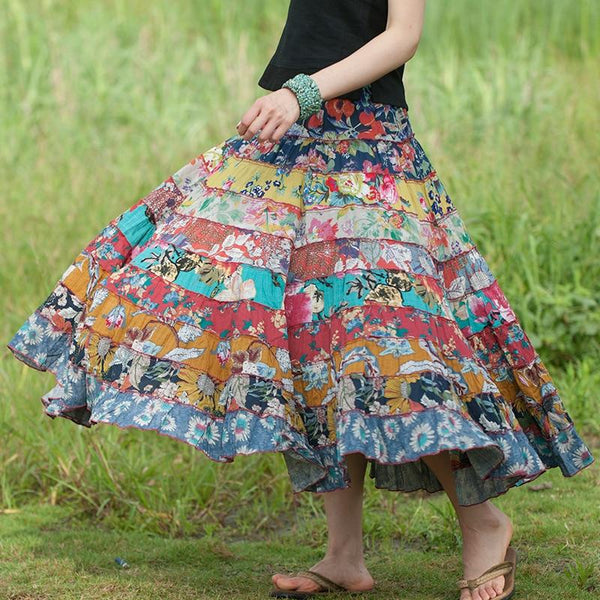 Random Patchwork Hippie Skirt – Buddhatrends