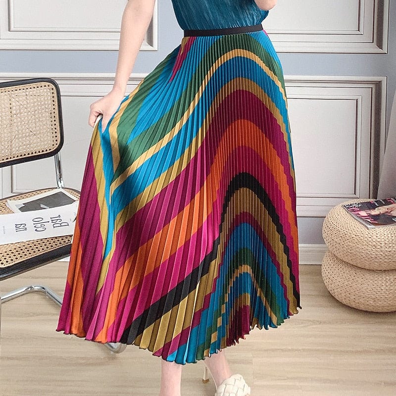 Retro Pastel Wrap Maxi Skirts  Buddha Trends – Buddhatrends