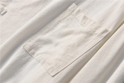 Buddha Trends Tops Minimalist Cotton &amp; Linen Blouse | Zen