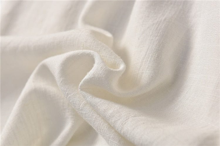 Buddha Trends Tops Minimalist Cotton &amp; Linen Blouse  | Zen