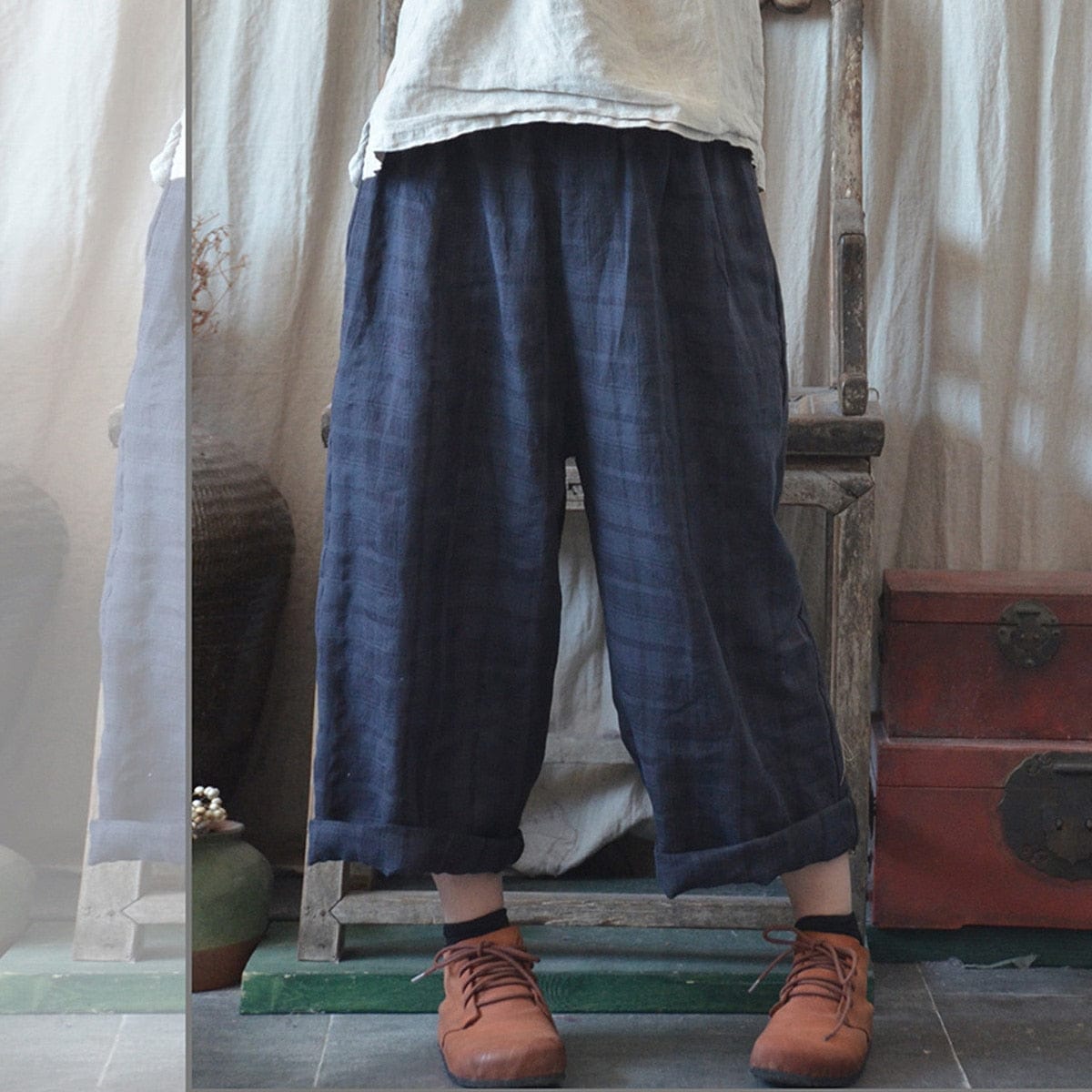 Buddha Trends Vintage Casual Cotton Linen Pants | Zen