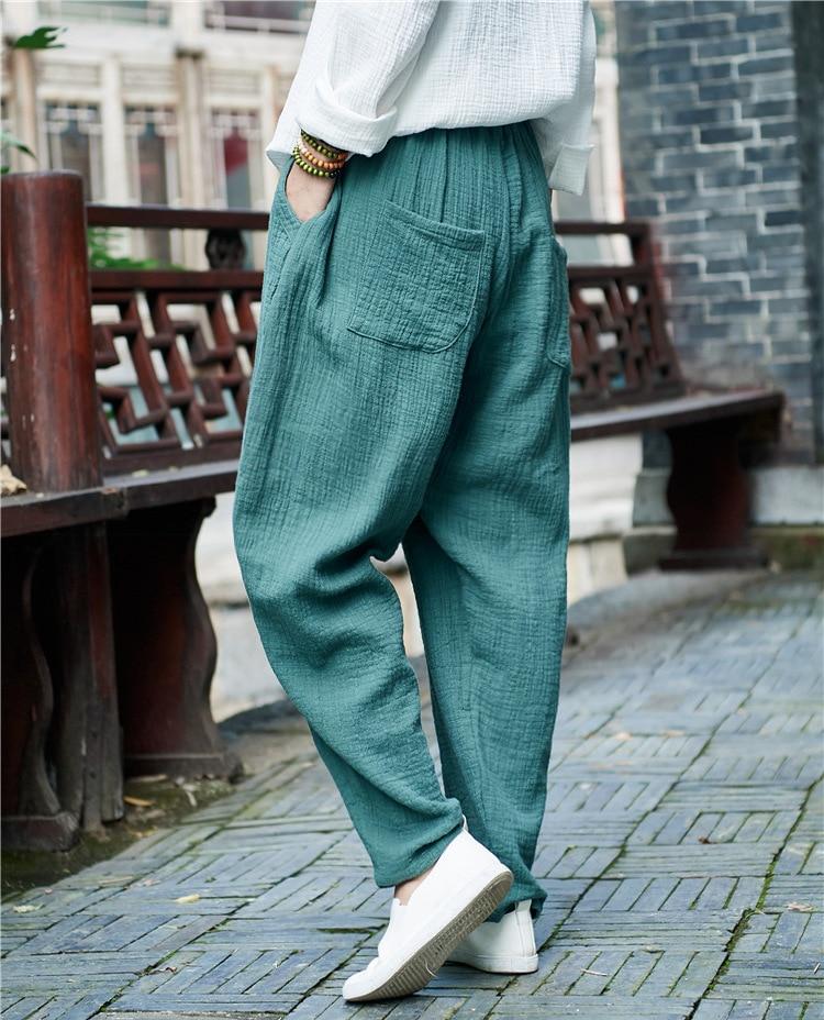 Vintage Pleated Linen Pants | Zen – Buddhatrends