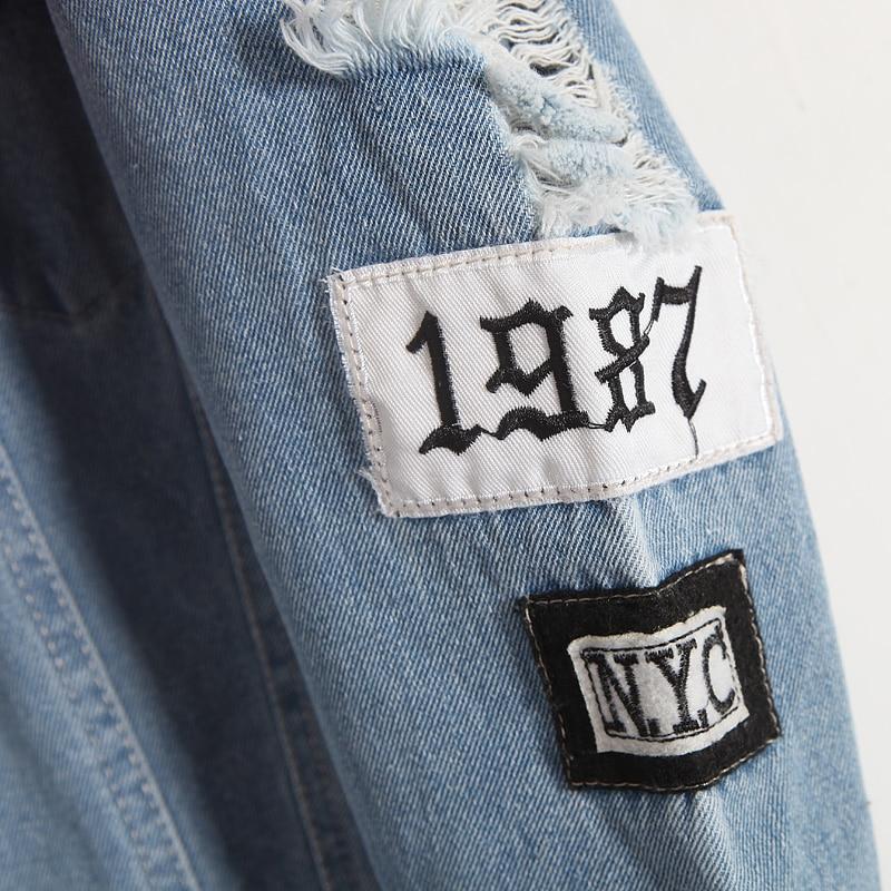 Focus - Spotted Ripped Denim Jacket - White/Blue – Todays Man Store