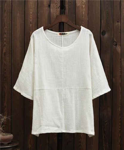 Buddha Trends White / One Size Flowy 3/4 Batwing Sleeve T-Shirt  | Zen