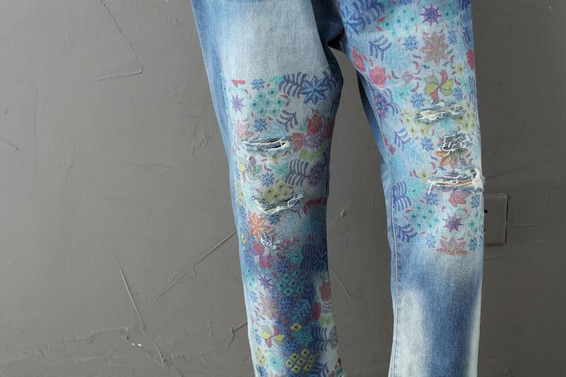 Funky Vibes Loose Floral Jeans