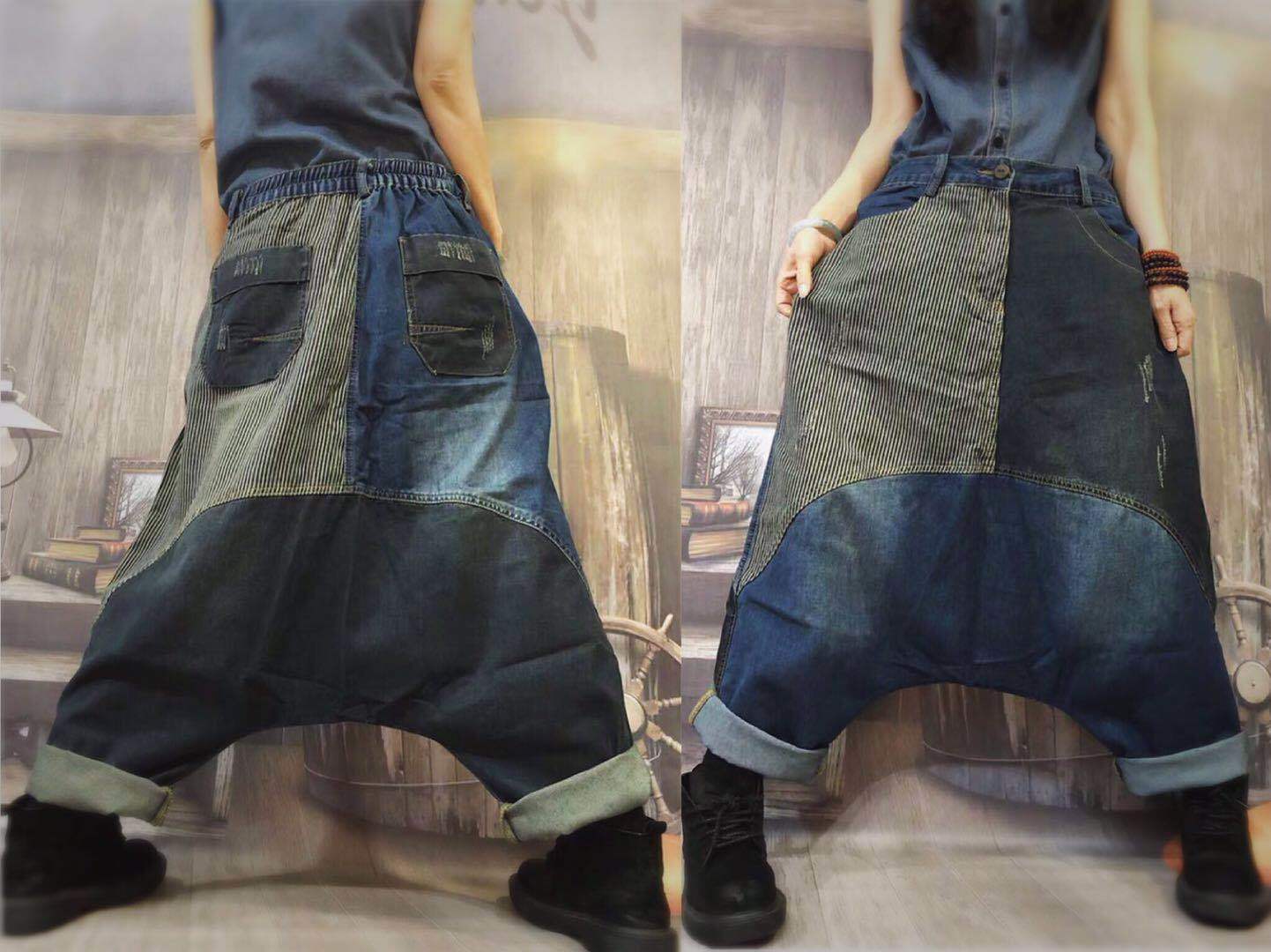 buddha trends women s jeans street style baggy denim harem pants baggy denim harem pants buddhatrends 29144408850497