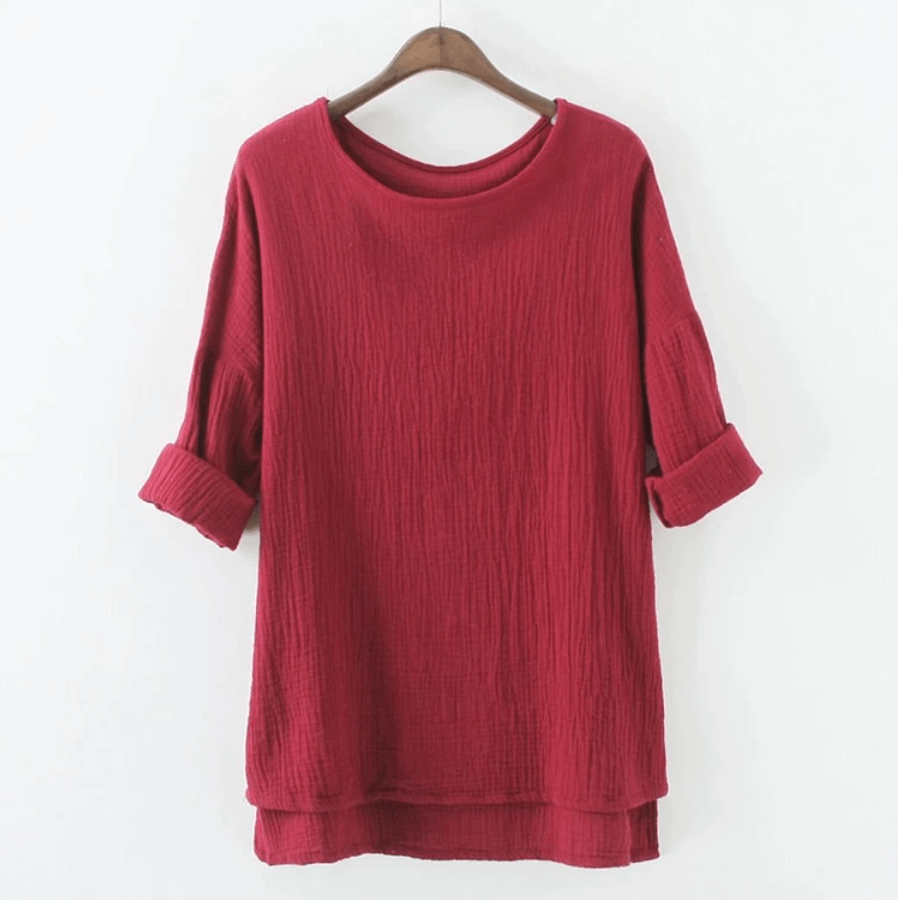 Buddha Trends Zakura Petite to Plus Size Cotton Linen Shirts | Zen