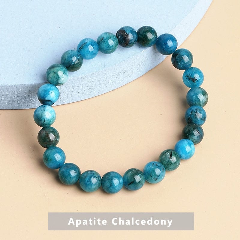 Buddhatrends Apatite Chalcedony / 6mm Temperament Natural Green Jade Bracelet