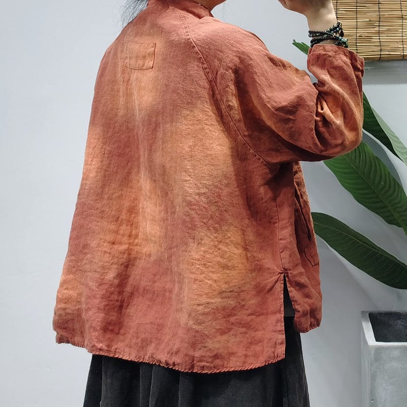 Buddhatrends Blouse Oversized Cotton and Linen Blouse | Lotus