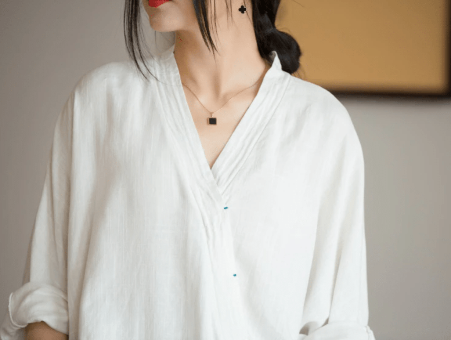 Buddhatrends Blouse Summer Linen Loose Blouse