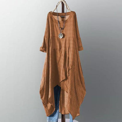 Casual Long Sleeve Asymmetrical Shirt Dress Buddhatrends Casual Long Sleeve Asymmetrical Shirt Dress Buddhatrends