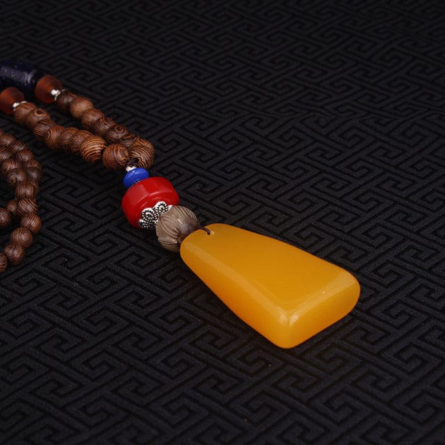 Buddhatrends Cho-ten Handmade Tibetan Sandalwood Necklace