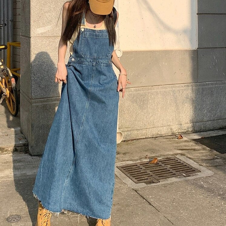 Buddhatrends Everywhere Denim Overall Dress