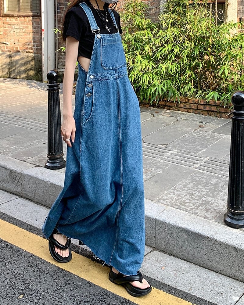 Everywhere Denim Overall Dress Buddhatrends Everywhere Denim Overall Dress Buddhatrends