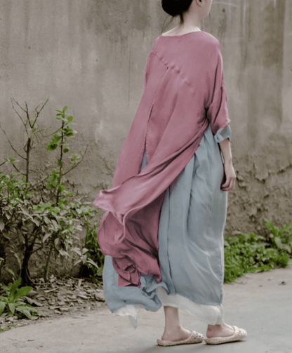 Flowy and Light Pink Cardigan Lotus Buddhatrends