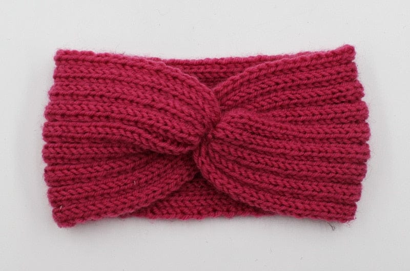 Buddhatrends Fucsia Ear Knitted Knot Headband