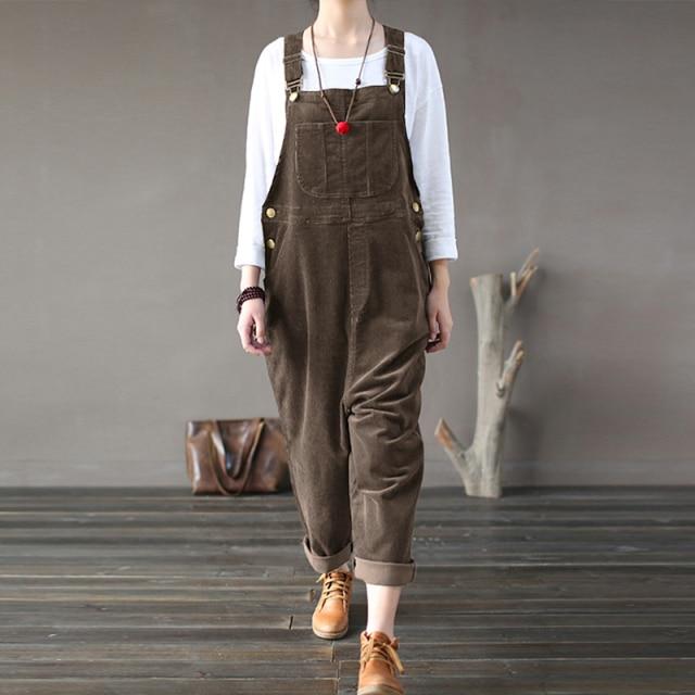 Vintage Loose Corduroy Overalls – Buddhatrends