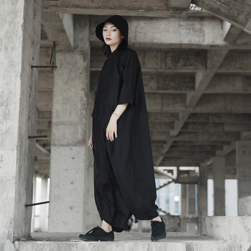 Street Style Black Oversized Jumpsuit Millennials Buddhatrends