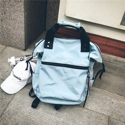 Buddhatrends Light Blue / China / 32x27x16cm ready TTOU Nylon Backpack Women Casual Backpacks Ladies High Capacity Back To School Bag Teenage Girls Travel Students Mochila Bolsa