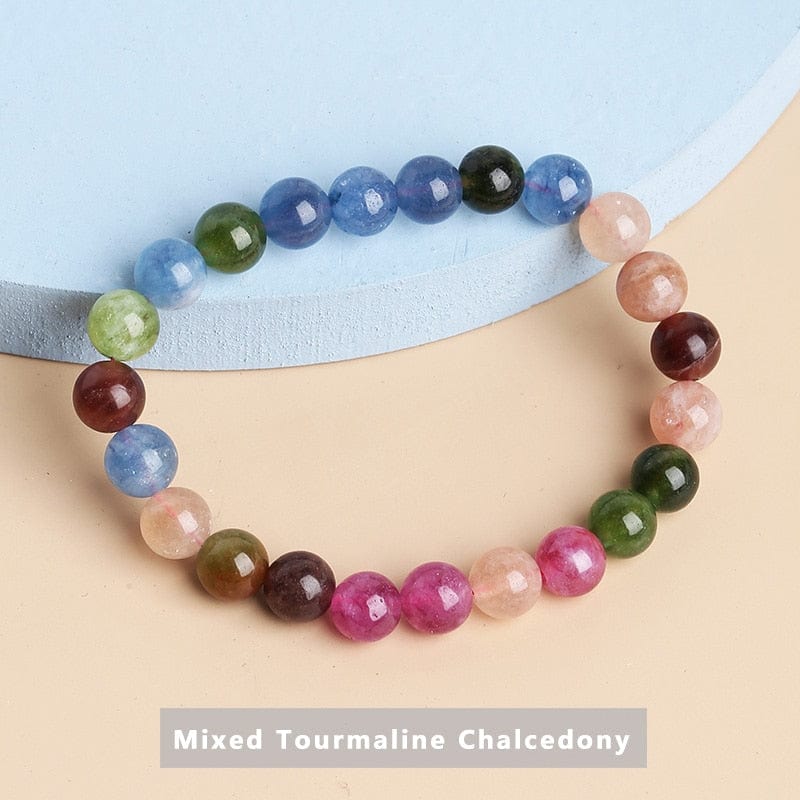 Buddhatrends Mix Chalcedony / 6mm Temperament Natural Green Jade Bracelet