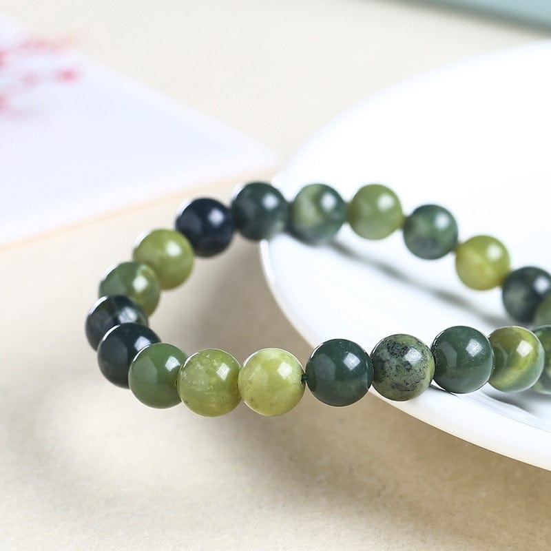 Buddhatrends Natural Stone Green Jades Bracelet