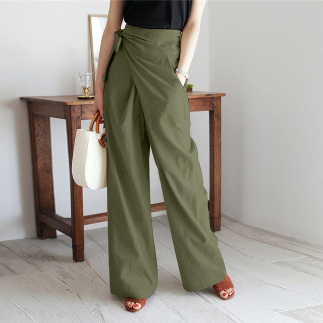 Buddhatrends Pants Army Green / XXXL Lady Elegant Cotton Pants