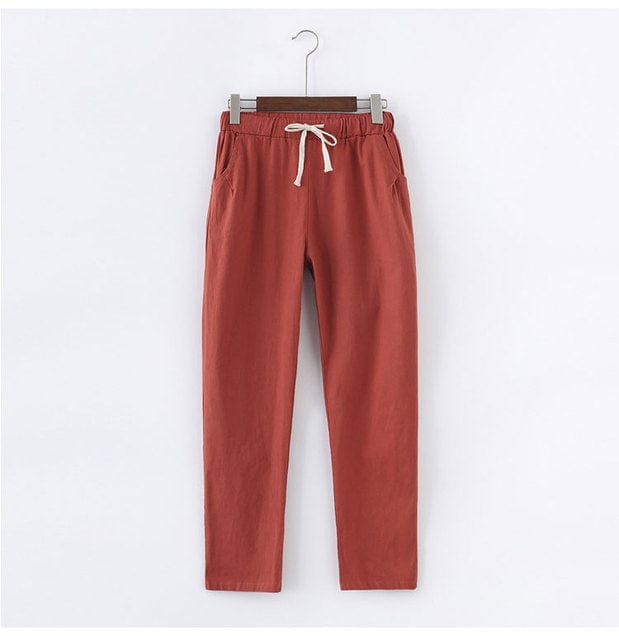 Buddhatrends Pants Orange / 4XL Candy Cotton Linen Pants