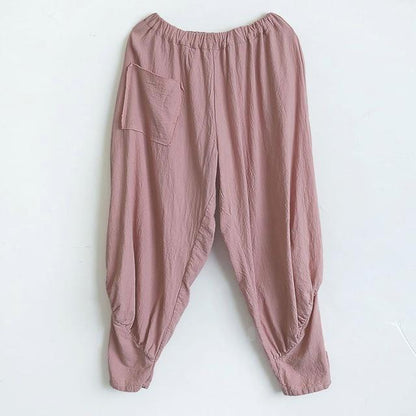 Buddhatrends Pants Simplicity Cotton &amp; Linen Harem Pants | Lotus