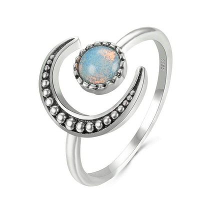 Buddhatrends Ring Moonstone Open Adjustable Ring