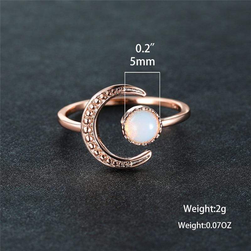 Buddhatrends Ring Moonstone Open Adjustable Ring