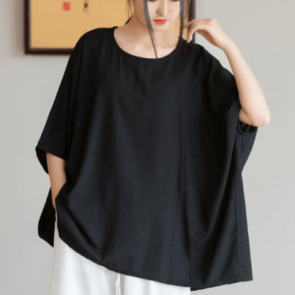 Buddhatrends Shirt black / One Size Lamia Oversized Linen Shirt