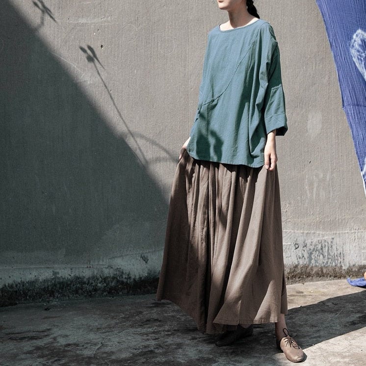 Buddhatrends Skirts Donatella Long Vintage Maxi Skirt | Lotus