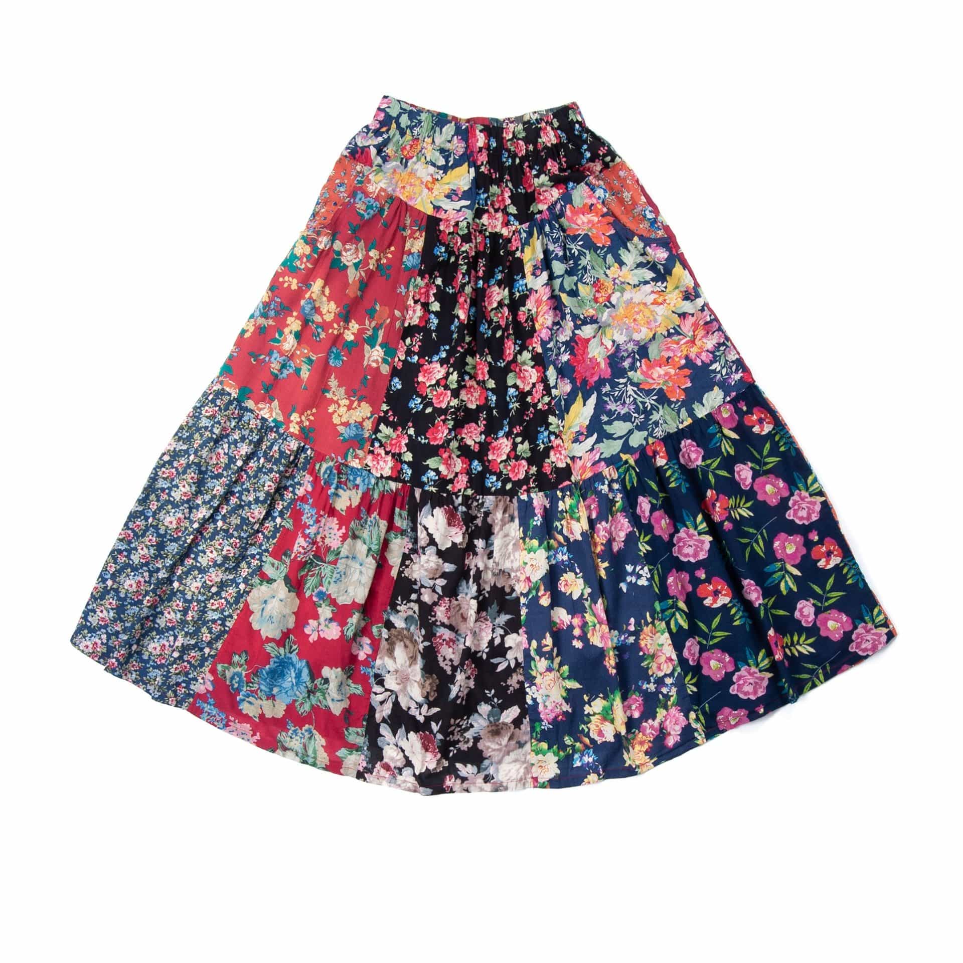 Floral Random Patchwork Skirt – Buddhatrends