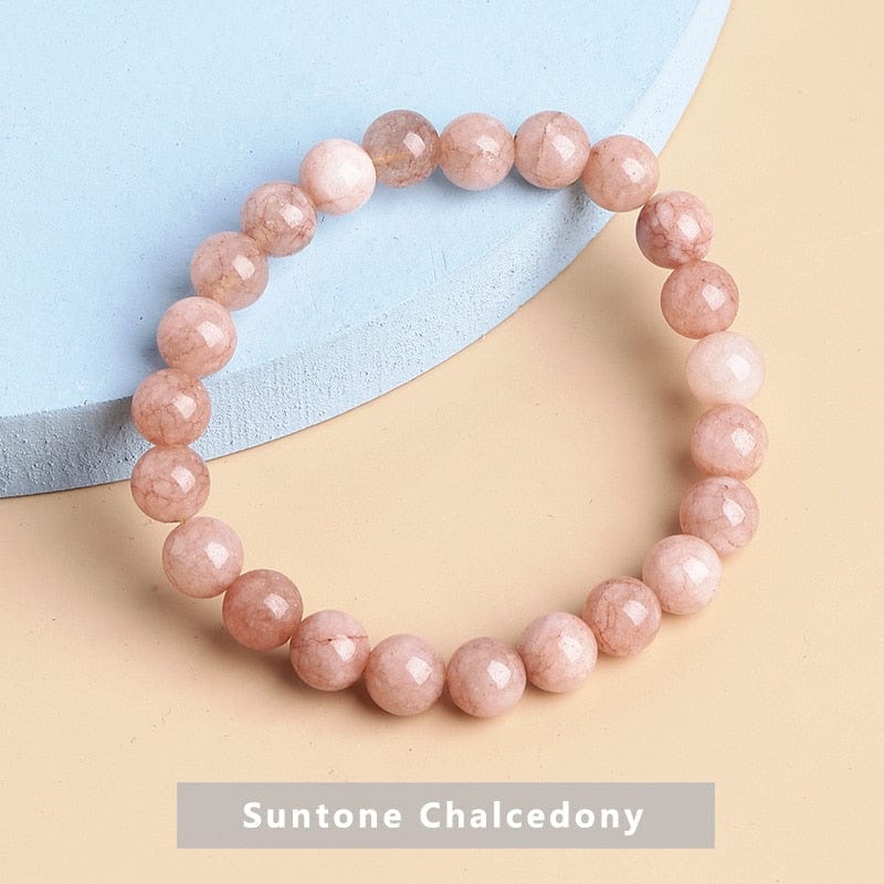 Buddhatrends Suntone Chalcedony / 6mm Temperament Natural Green Jade Bracelet