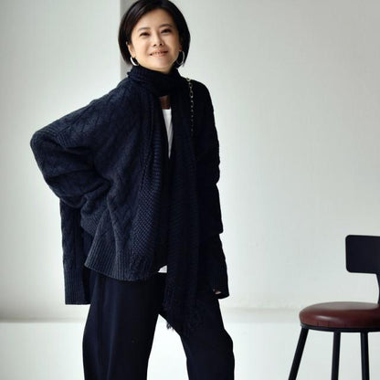 Buddhatrends sweater One Size / black Elisabeth  Fashionable Woolen Sweater