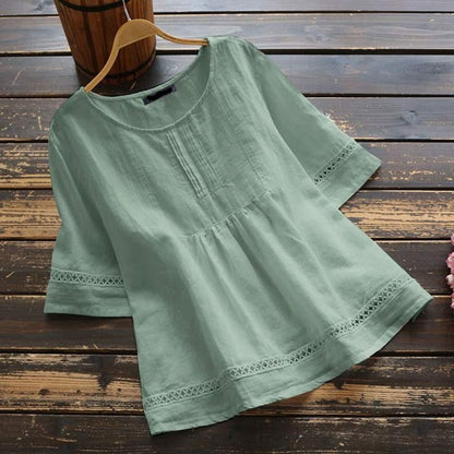 Buddhatrends T-Shirt Light Green / 5XL Gypsy Soul Loose Pleated T-Shirt