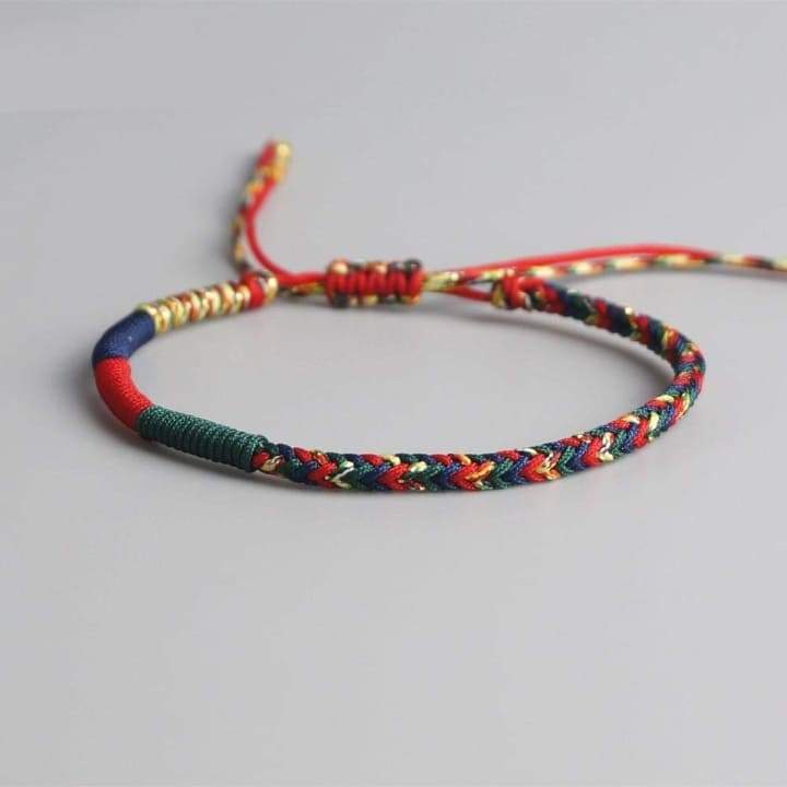 Buddhatrends Tibetan Buddhist Rainbow Lucky Charm Bracelet